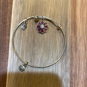 Brighton floral charm bangle bracelet